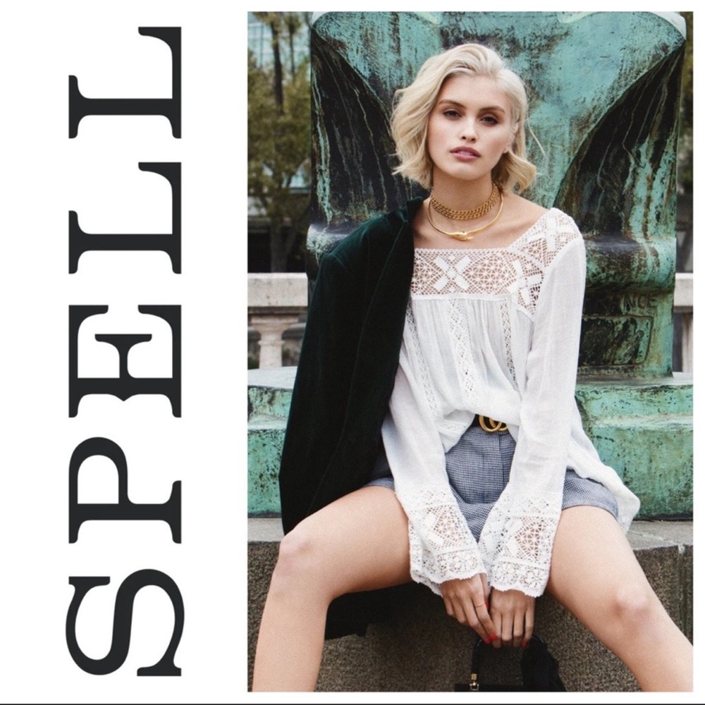 Spell & the Gypsy Sunday Feels Blouse Crochet Shirt